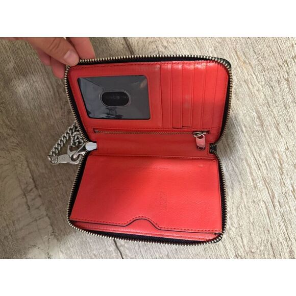 Marc Jacobs Lone Rider Wingman Women's Smartphone Wristlet Wallet with chain - Picture 5 of 9